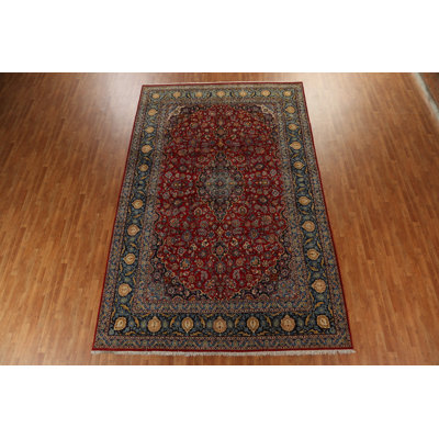 One-of-a-Kind Rectangle 8'9" X 13'10" 1970s Wool Area Rug in Red