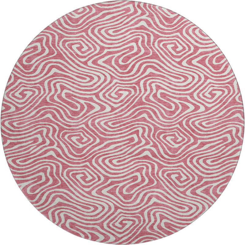 Tapis tourbillon AMF1030 de qualité supérieure lavable à la machine, Rond 8 pi