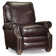 Fauteuil inclinable standard en cuir véritable de 36 po Warner