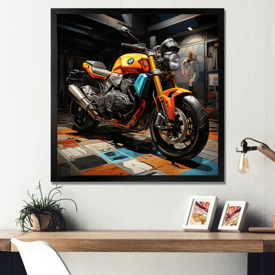 Moto Pop Art sur toile