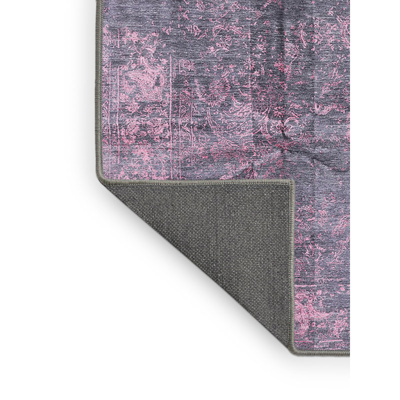 Tapis rose / gris Huseman, Rectangle 2 pi x 3 pi
