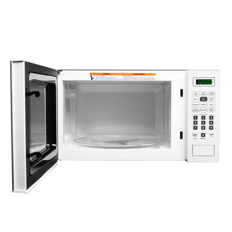 0.7 Cu. Ft. Countertop Microwave Oven, 700 Watts, 10 Power Levels, White, White