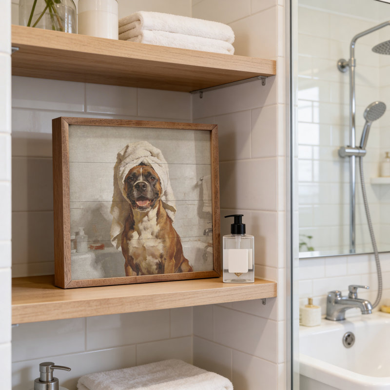 Bath Time Boxer Towel, 8" H x 8" W