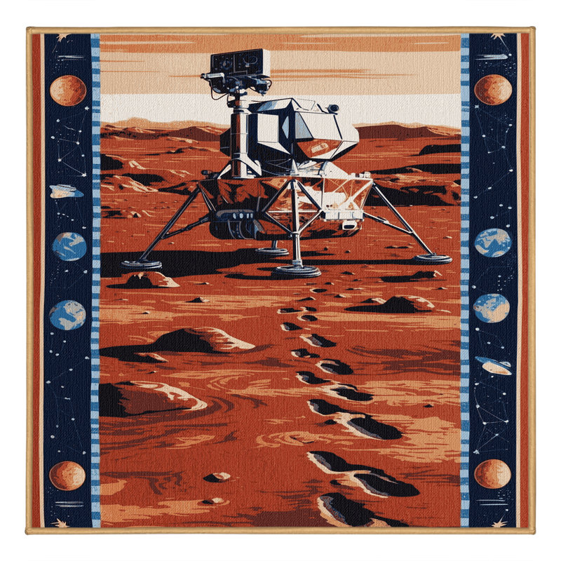 Tapis brun lavable à la machine, Carré 5 pi