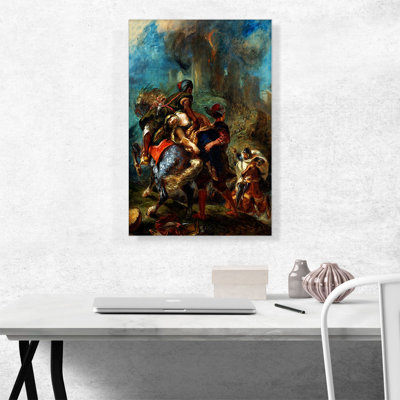 " The Abduction Of Rebecca 1846 " by Eugene Delacroix Painting Print