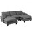 U-Shape Cloud Couch Modular Sofa With Sailboat Design And Movable Ottomans