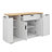 Multifunctional Storage Sideboard With Extendable Dining Table, Adjustable Shelves, 3-Tier Pull-Out Rack-1118192099