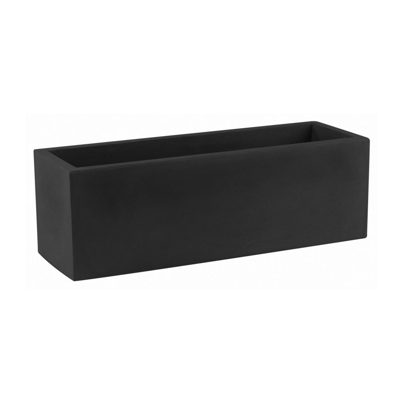 Boîte à fleurs en résine Jardinera, H 3 po x l 9,5 po x P 3 po, Noir