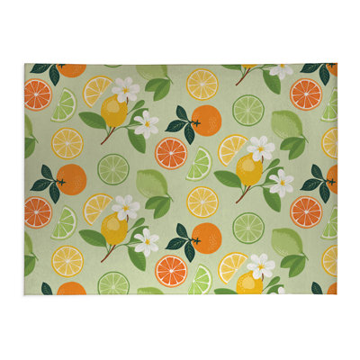 Sunny Citrus Thin Lightweight Kitchen Mat