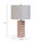 Lassy Pink Ribbon Capiz Shell Table Lamp