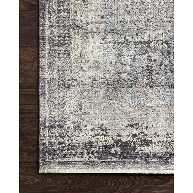 Tapis de zone oriental charbon Robledo, Rectangle 3 pi 7 po x 5 po