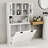 Fashionable Laundry Basket Storage Cabinet - White With Two Compartments Stable Frame And Functional Design-765185825