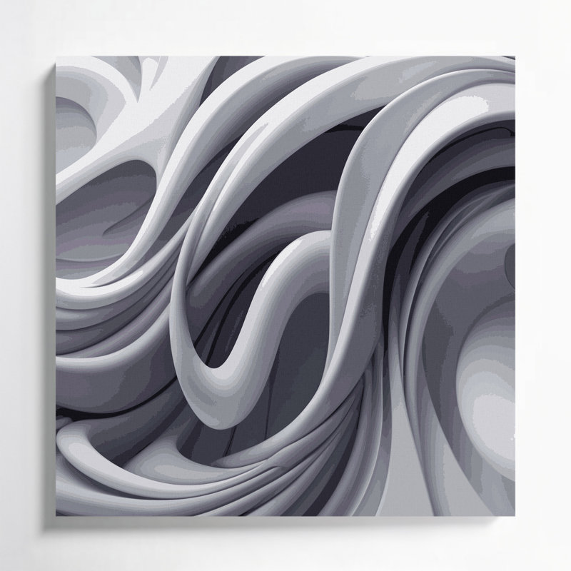 Art mural sur toile Biomorphic Abstraction 12, H 12 po x l 12 po