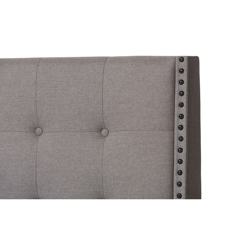 Lit tapissier standard Addington, Grand, Gris clair