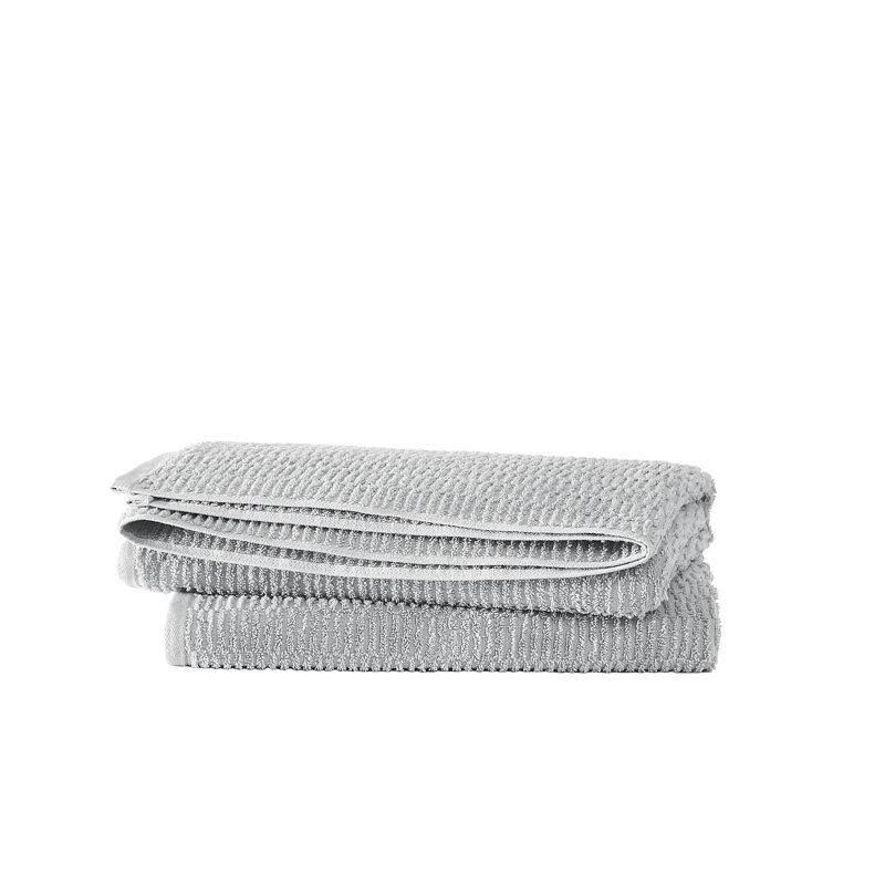  Textured Quick Dry Bath Towel Set, Grey