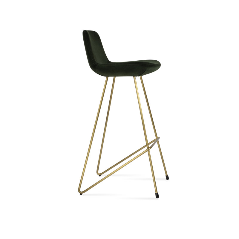 Tabouret de comptoir Pera Cattelan, Velours vert