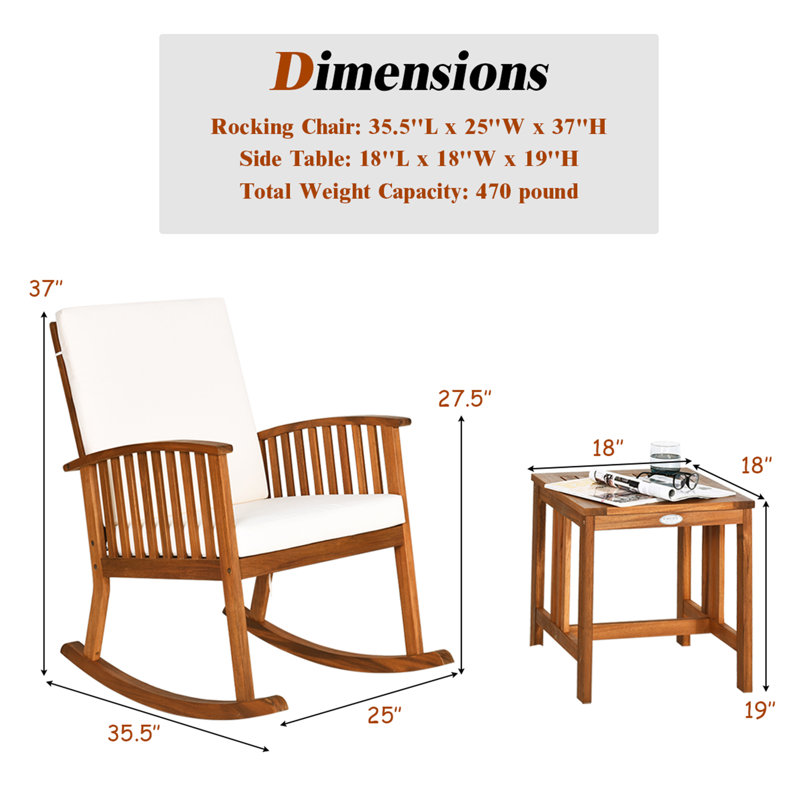 Solid Wood Rocking Chair