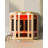 30A Cord 110-120V 3 Person Luxurious Far Infrared Sauna For Home Spa, Low Emf Wooden Dry Sauna Room With Bluetooth Speakers, Lcd Control Panel, Tempered Glass Door, 7 Colors Lighting, 74.76"X80.76"X26.04"