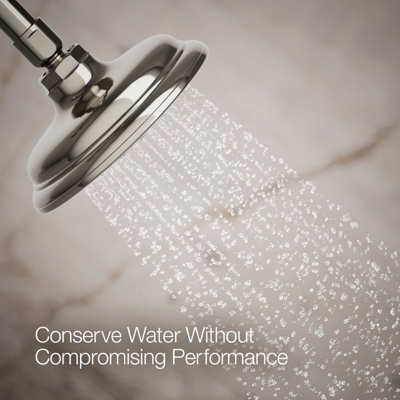 Artifacts Full/Standard Fixed Shower Head with Katalyst Air Induction Spray, Vibrant Polished Nickel