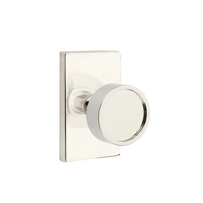 Emtek Passage Interior Mortise Set w/ Modern Rectangular Rosette & Verve Knob (LH)