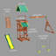 Balançoire en bois de cèdre Tucson de Backyard Discovery avec glissade à vagues, plateforme de jeu, échelle murale et fenêtre Snack-bar