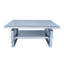 Table basse moderne fabriquée à la main avec surface en miroir, finition argentée, assemblage intuitif, 2 espaces de rangement, table de luxe avec balcon, verre trempé, espaces, petit appartement biseauté de haute qualité