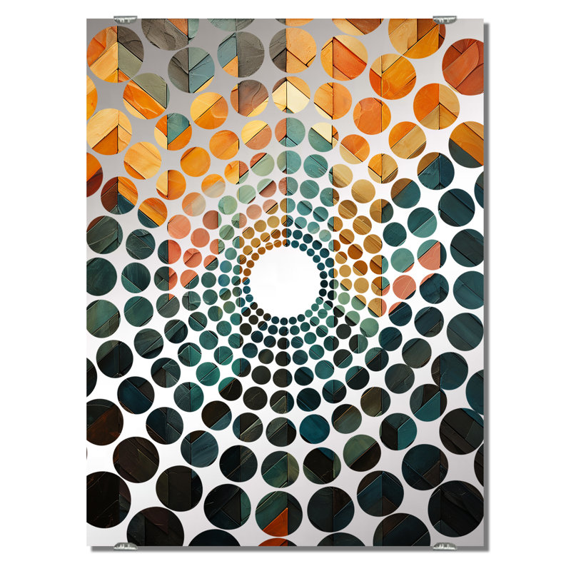 Bouwkamp - grand miroir mural à carreaux abstraits MIR137627, 32 po x 24 po