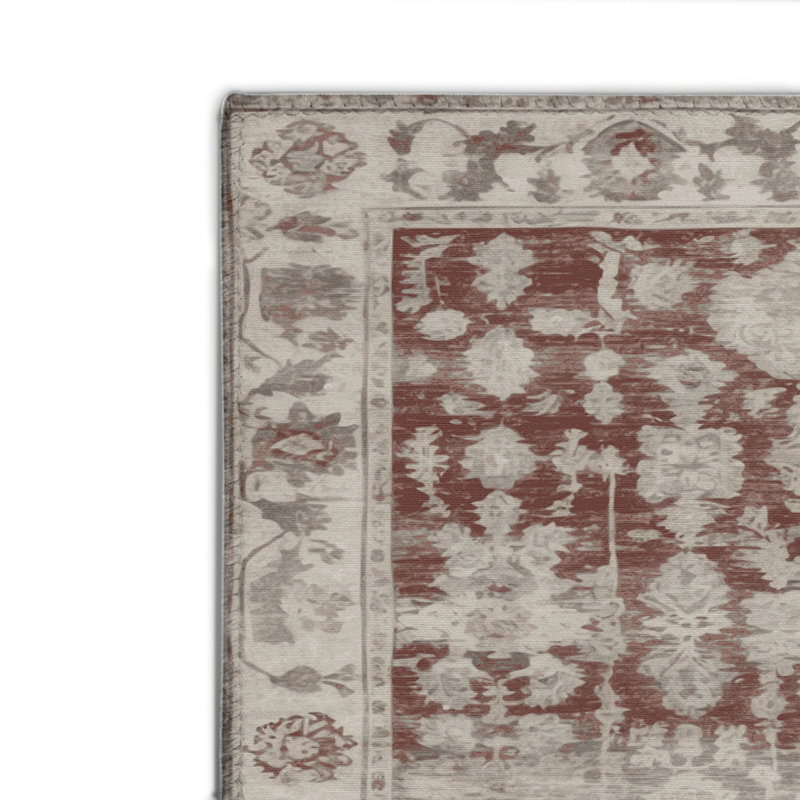 Overdyed Beige Indoor and Outdoor Area Rug, Rectangle 4' x 6'