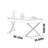 Solid wood office desk with X-shaped frame-13883458