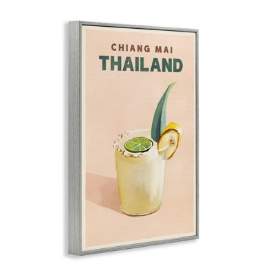 Art de giclée encadrée par le cocktail gingembre de Tchang Maï, Thailande bk-087