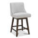 Orbay Swivel Upholstered 26'' Counter Stool With Solid Wood Frame