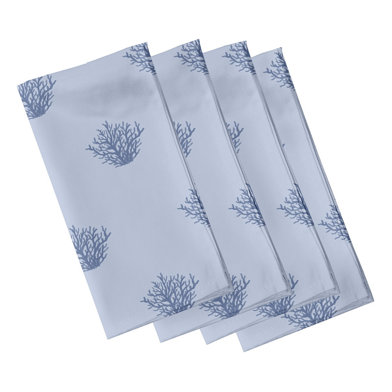Lapp Polyester Nautical Square Napkin, 18" W x 18" L, Red / Yellow / Green / Blue
