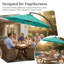  Parasol de patio en porte-à-faux 11 pi avec base incluse-802814169