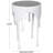 Aluminum Metal Melting Drip Side End Accent Table with Glass Tabletop-1671211549