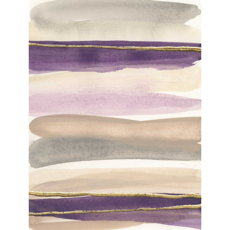 Améthyste dorée I gris / mauve, H 30 po x l 20 po