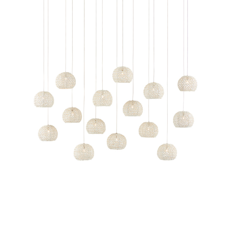 Luminaire suspendu rectangulaire à 15 lumières multiples Piero