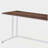 Walnut and White Writing Desk with USB Port-2132689563