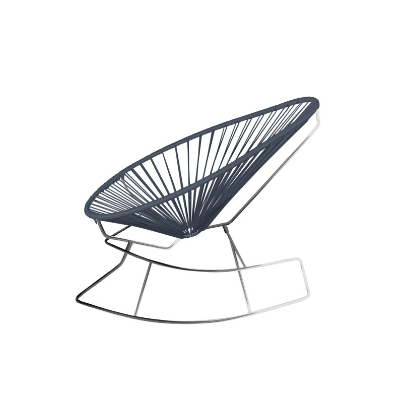 Chaise de jardin, Gris, Chrome