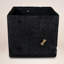 Obsidian Vault Planter ~ A bold interplay of modern form and raw imperfection, this boxy 100% reclaimed wood planter is finished in deep charred black, with dramatic fractures and brass butterfly joinery that turn nature’s flaws into art.