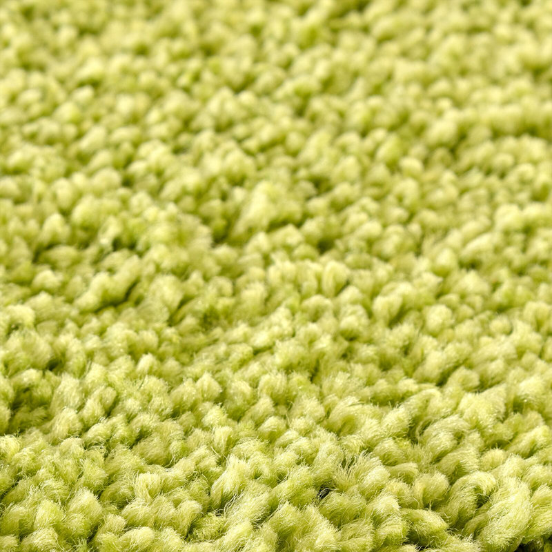 Small Non-Slip Bath Mat Rectangular Modern, Green