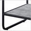 Table de bout à 1 tablette en béton gris et noir avec bords arrondis pour une vie moderne et un rangement supplémentaire-1236590620
