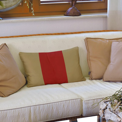 Atlanta Throwback Football Stripes Lumbar Pillow Cover
