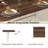  Dining Table w/ X-shaped Frame Wood Grain Texture Tabletop Accent Side Table
