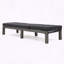 Chaise longue en rotin avec coussin gris foncé hydrofuge