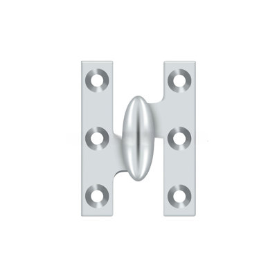 Deltana OK2015U26-L 2" x 1-1/2" Olive Knuckle Hinge; Bright Chrome Finish