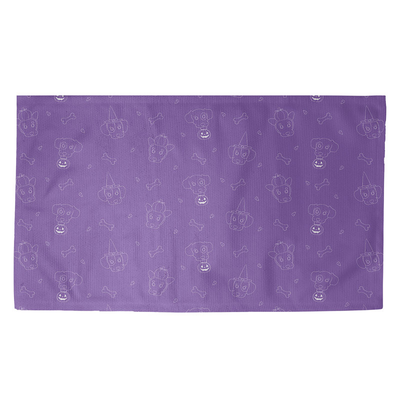 Tapis mauve/blanc fait main, Rectangle 3 pi x 5 pi