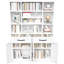 Bibliothèque en métal de 71 pouces de hauteur avec tiroirs, tablettes réglables et portes d'armoire pour l'organisation de la chambre à coucher