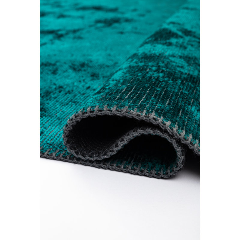Rapture Teal Abstract Luxury Area Rug, Rectangle 7'10" x 11'2"