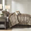 Édredon grand 7 pièces - brun / or, coussins décoratifs inclus, motifs enchanteurs-130164557-130164556