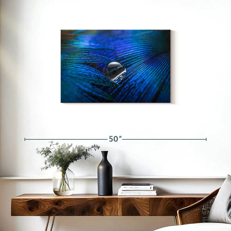Plume bleue Kerner Dewy, H 20 po x l 30 po